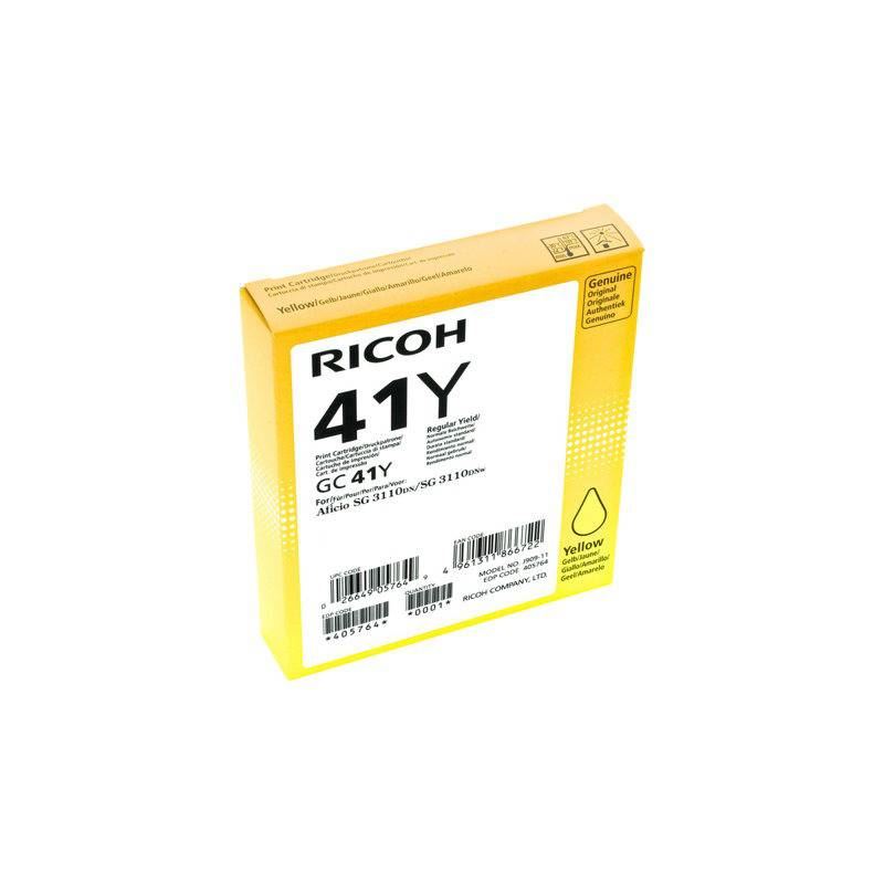 Tusz żelowy oryginał Ricoh GC-41 żółty